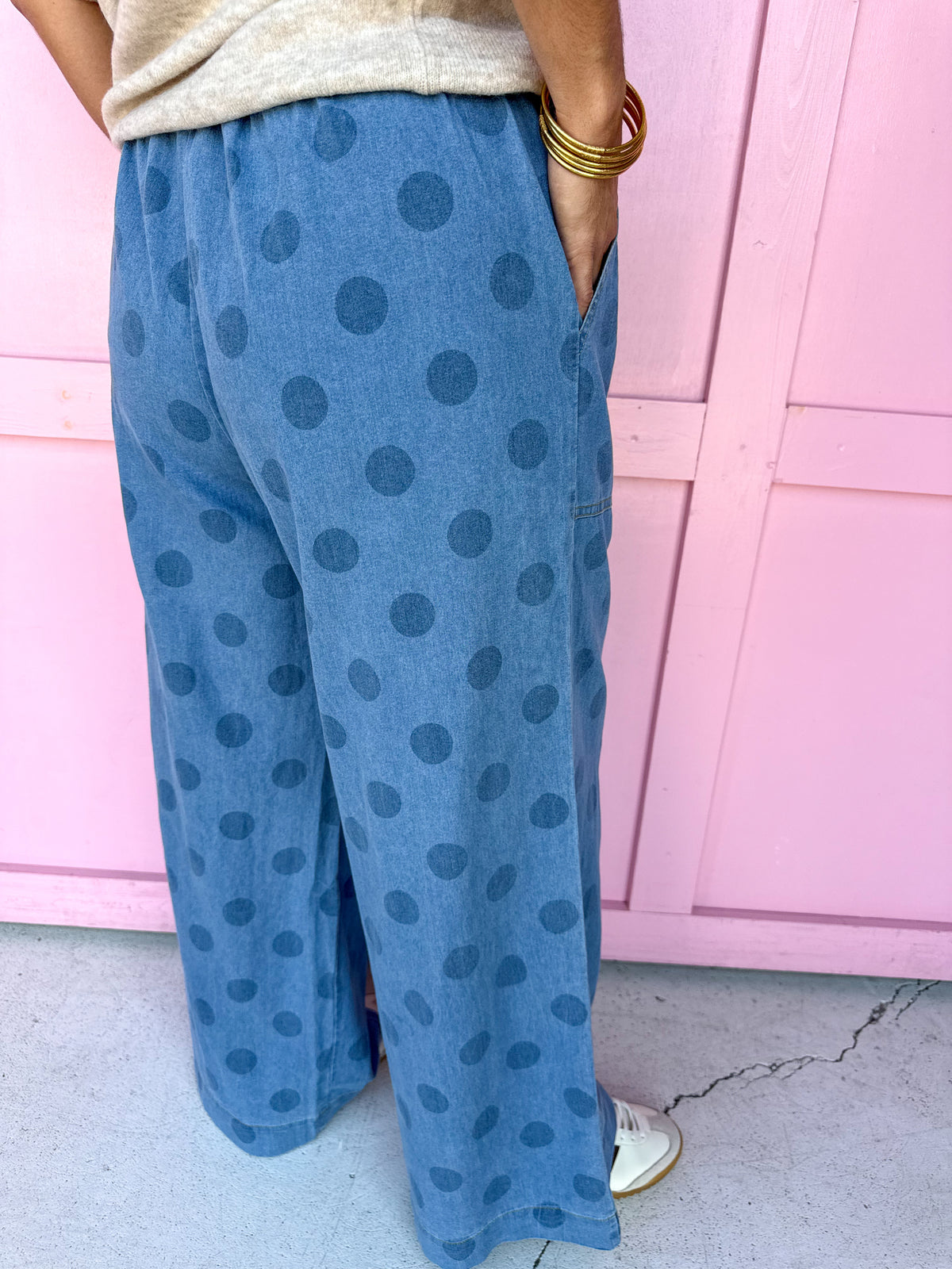 JINCY'S | Polka Dot Pants - Light Wash