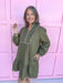 womens boutique dress olive long sleeve pockets mini length jincy's