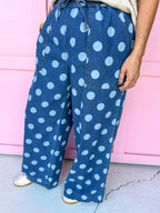 JINCY'S | Polka Dot Pants - Medium Wash
