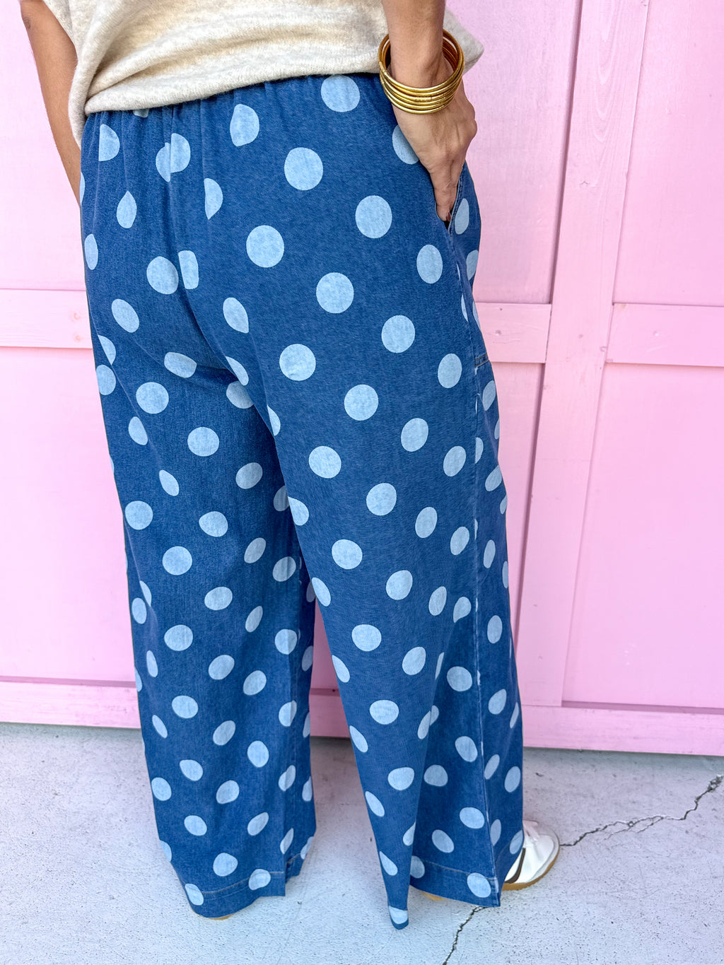 JINCY'S | Polka Dot Pants - Medium Wash