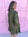 womens boutique dress olive long sleeve pockets mini length jincy's