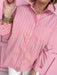 Jincy's Women's Boutique Spring Styles Pink Stripe Collared Button Up