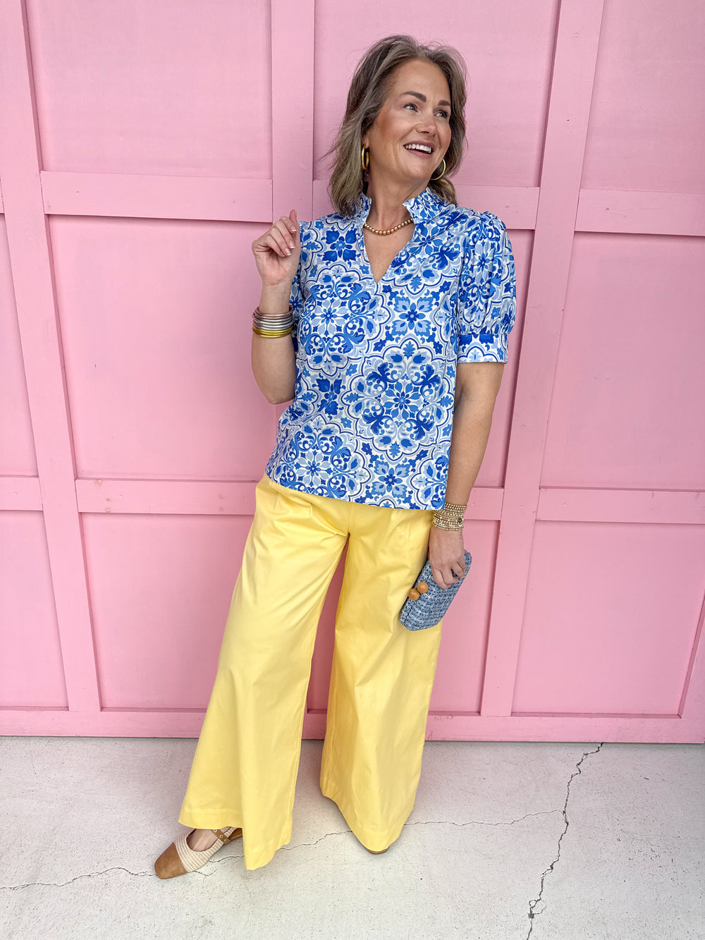 Jincy's Women's Boutique Spring Styles Yellow Wide Leg Trousers