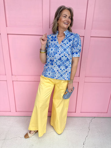 Jincy's Women's Boutique Spring Styles Yellow Wide Leg Trousers