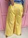 Jincy's Women's Boutique Spring Styles Yellow Wide Leg Trousers