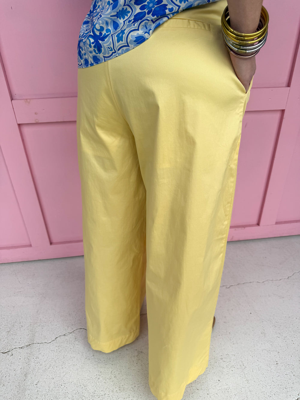 Jincy's Women's Boutique Spring Styles Yellow Wide Leg Trousers
