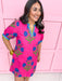 Jincy's Women's Boutique Spring Styles Pink & Blue Floral Mini Dress
