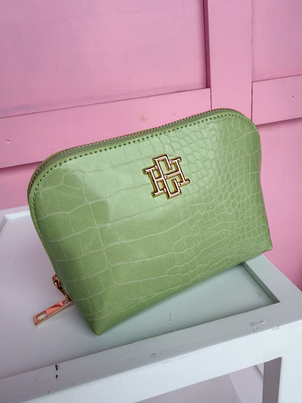 Caroline Hill | Ibiza Small Pouch - Lime