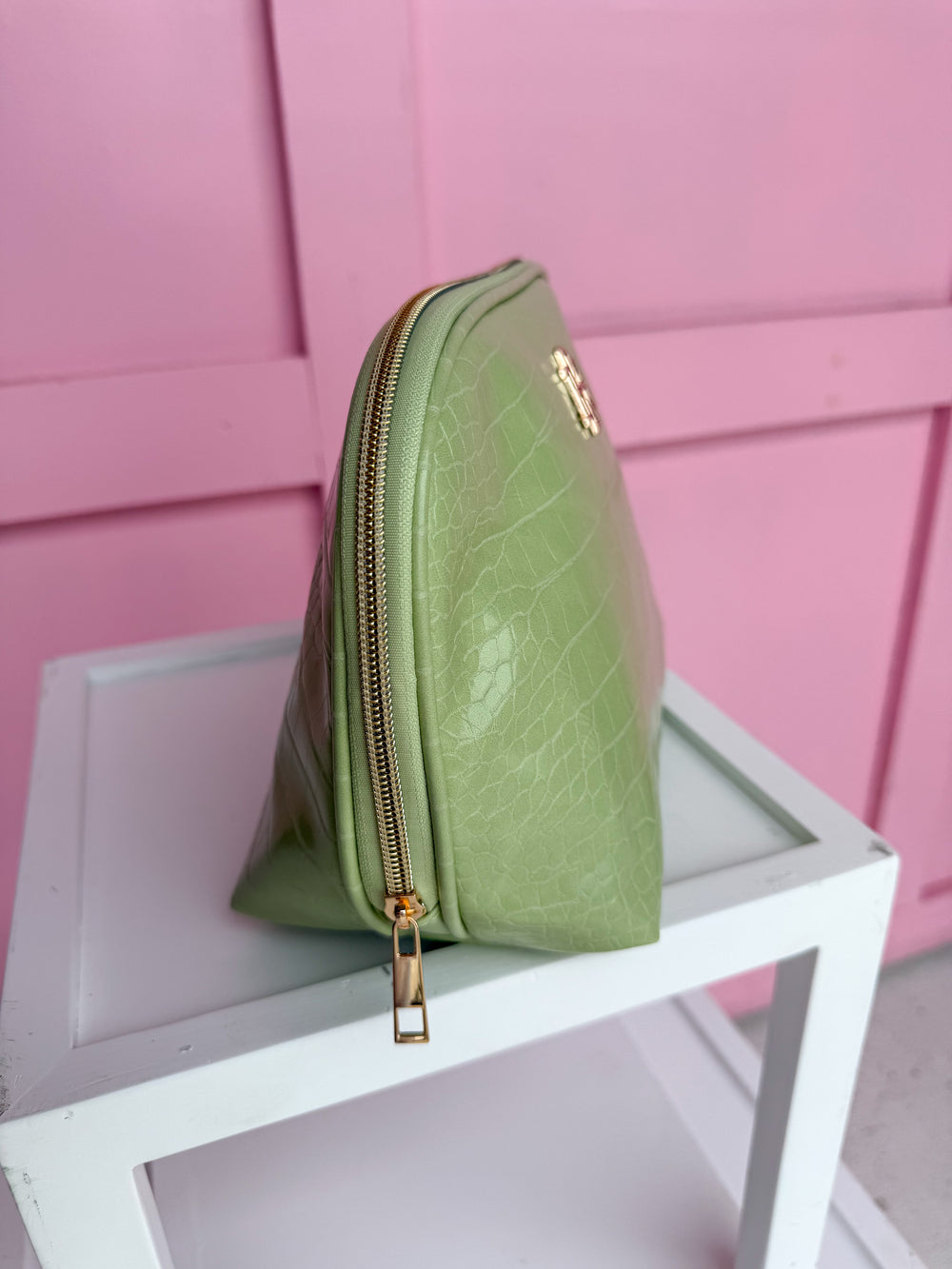 Caroline Hill | Capri Large Pouch - Lime