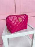 Caroline Hill | Ibiza Small Pouch - Hot Pink Patent