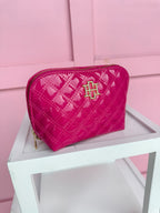 Caroline Hill | Ibiza Small Pouch - Hot Pink Patent