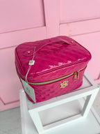 Caroline Hill | Hampton Train Case - Hot Pink Patent