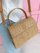 Caroline Hill | Vivienne Handbag - Natural Lattice Purse
