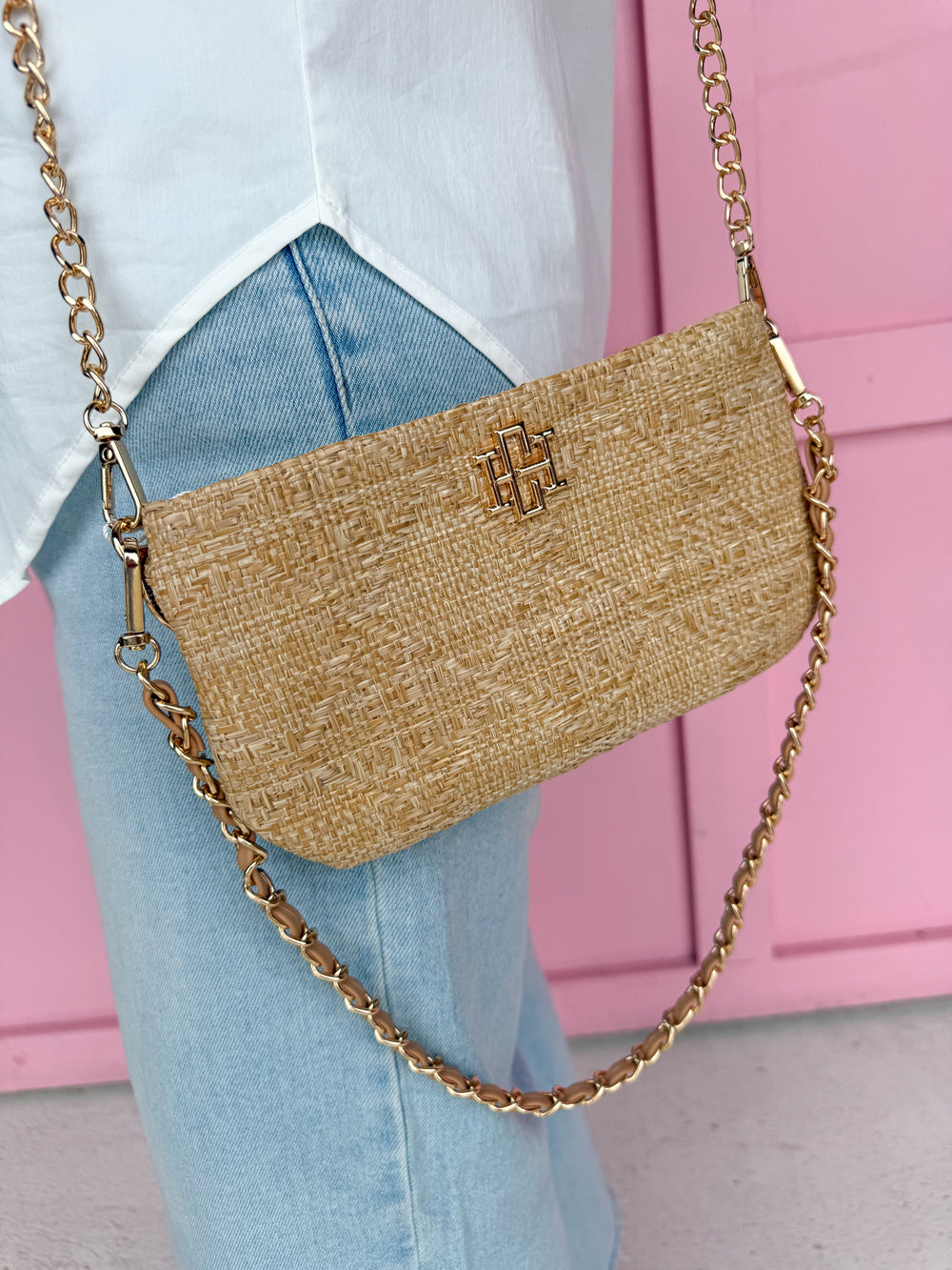 Caroline Hill | Livi Crossbody - Natural Lattice