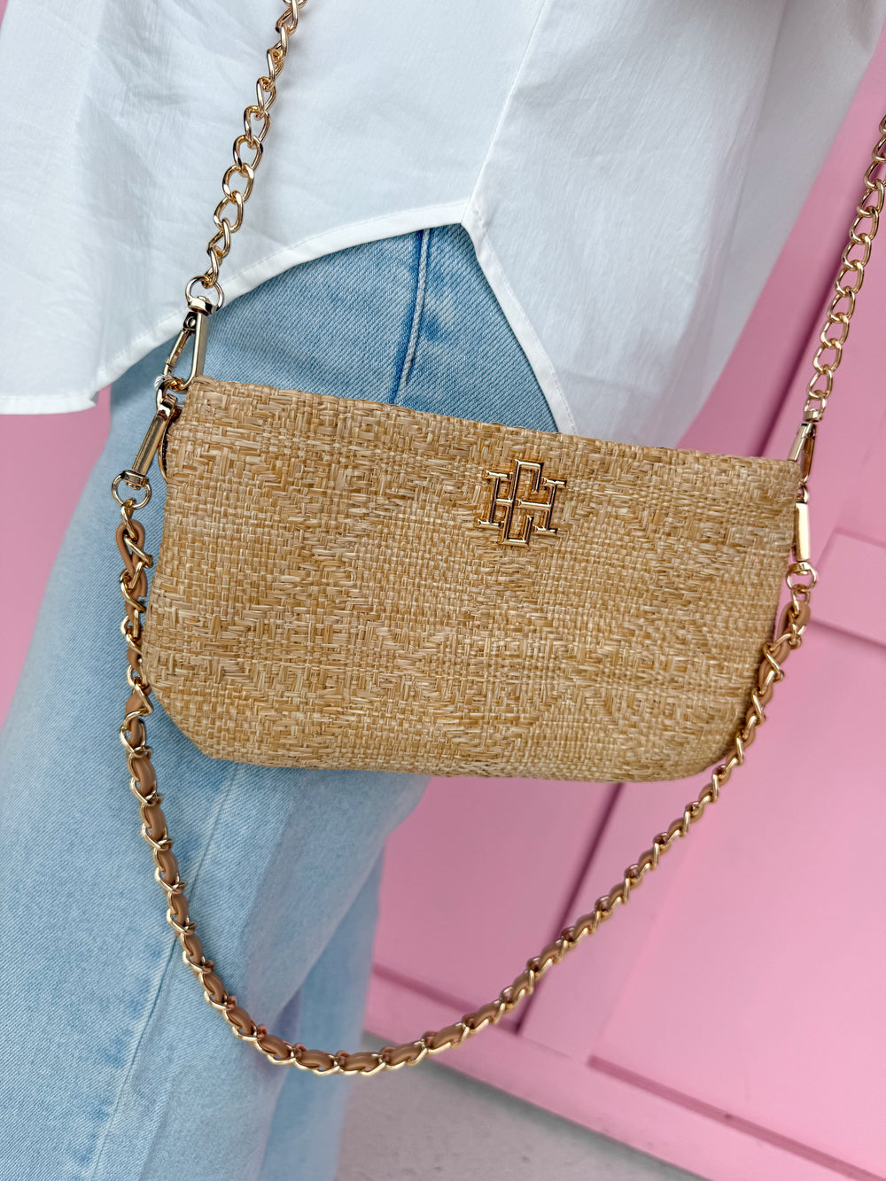 Caroline Hill | Livi Crossbody - Natural Lattice