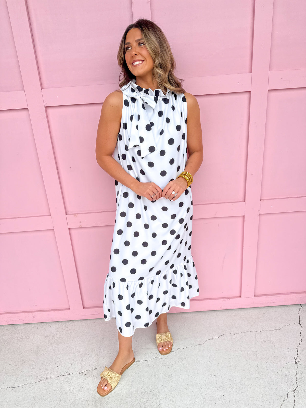 Polka Dot Dress Black White Jincys Boutique Shipping Womens