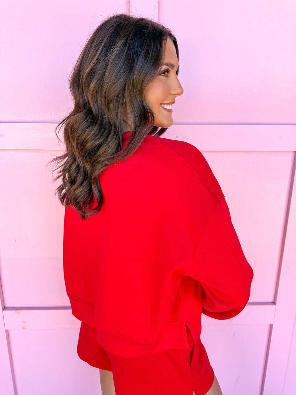 Scarlet & Gold | Ava Airy Crewneck - Red - Go Dawgs®