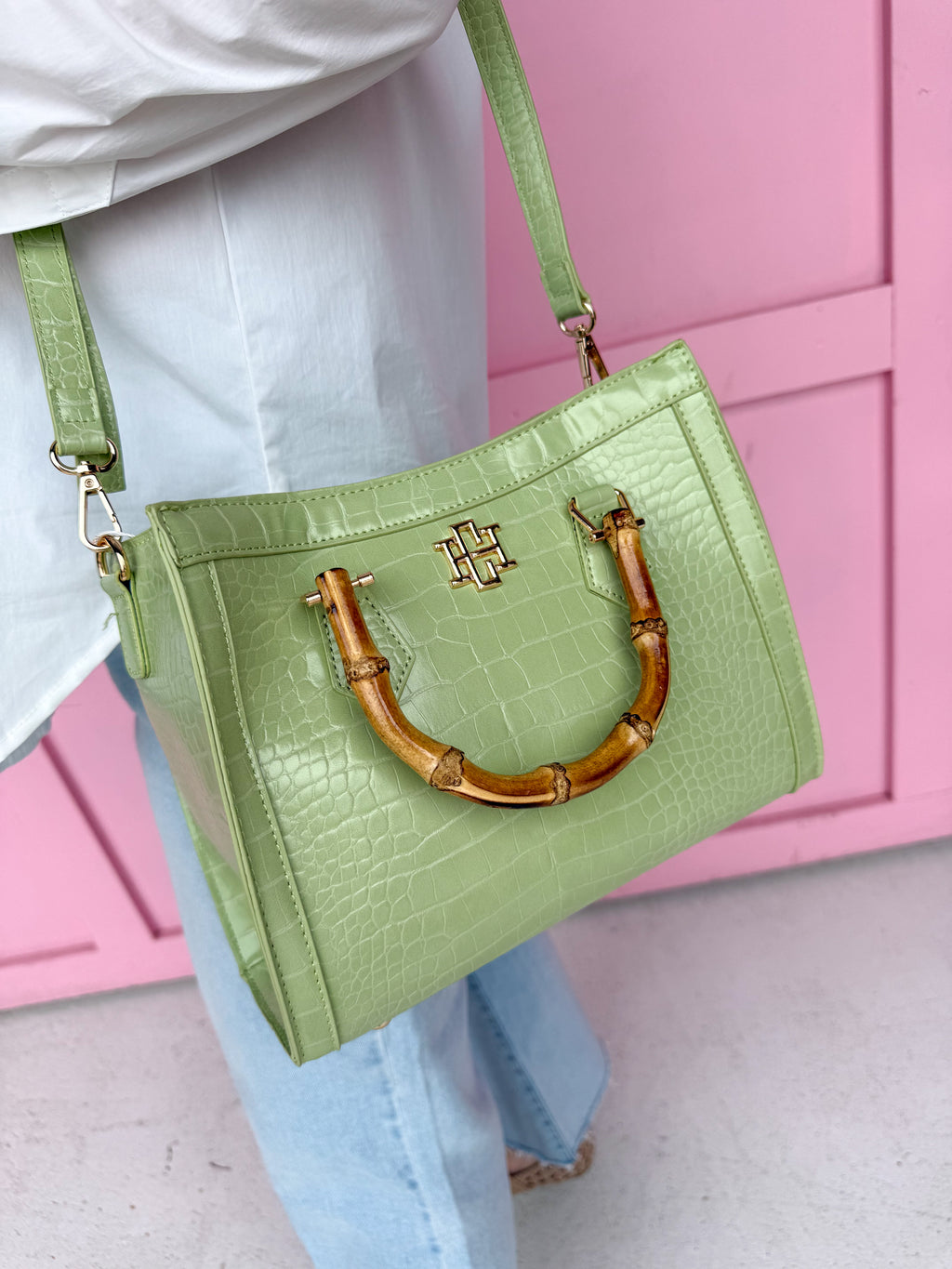 Caroline Hill | Kennedy Tote - Lime Purse