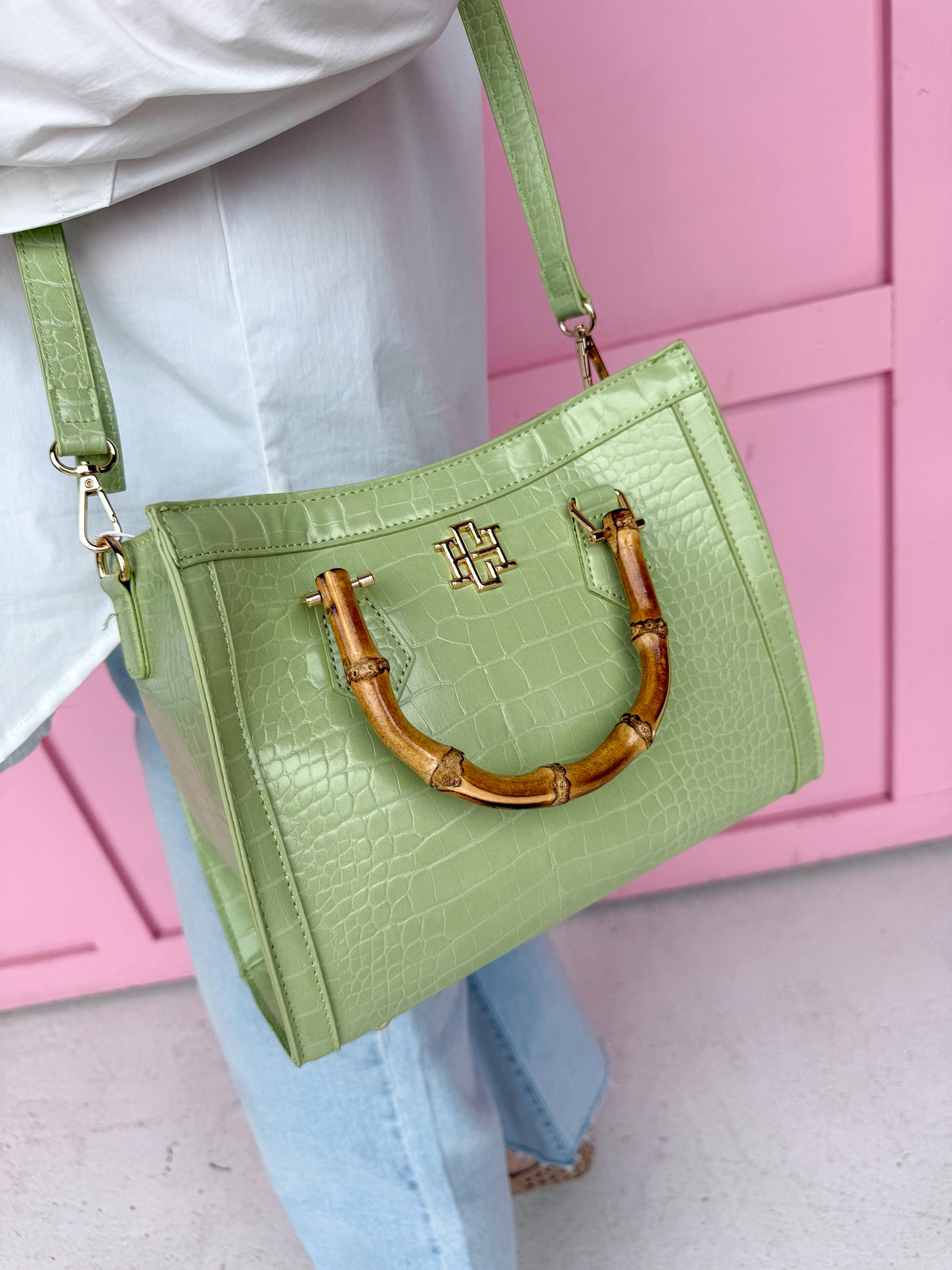 Caroline Hill | Kennedy Tote - Lime Purse