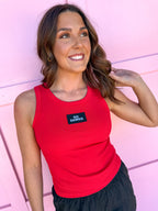 Scarlet & Gold | Alli Ribbed Tank - Red - Go Dawgs®