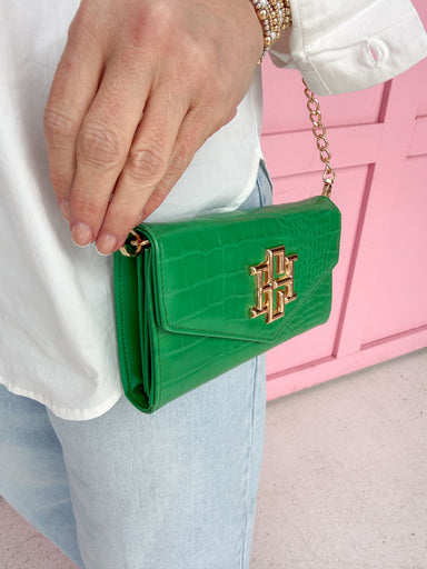 Caroline Hill | Carlington Clutch Crossbody - Kelly Green Purse