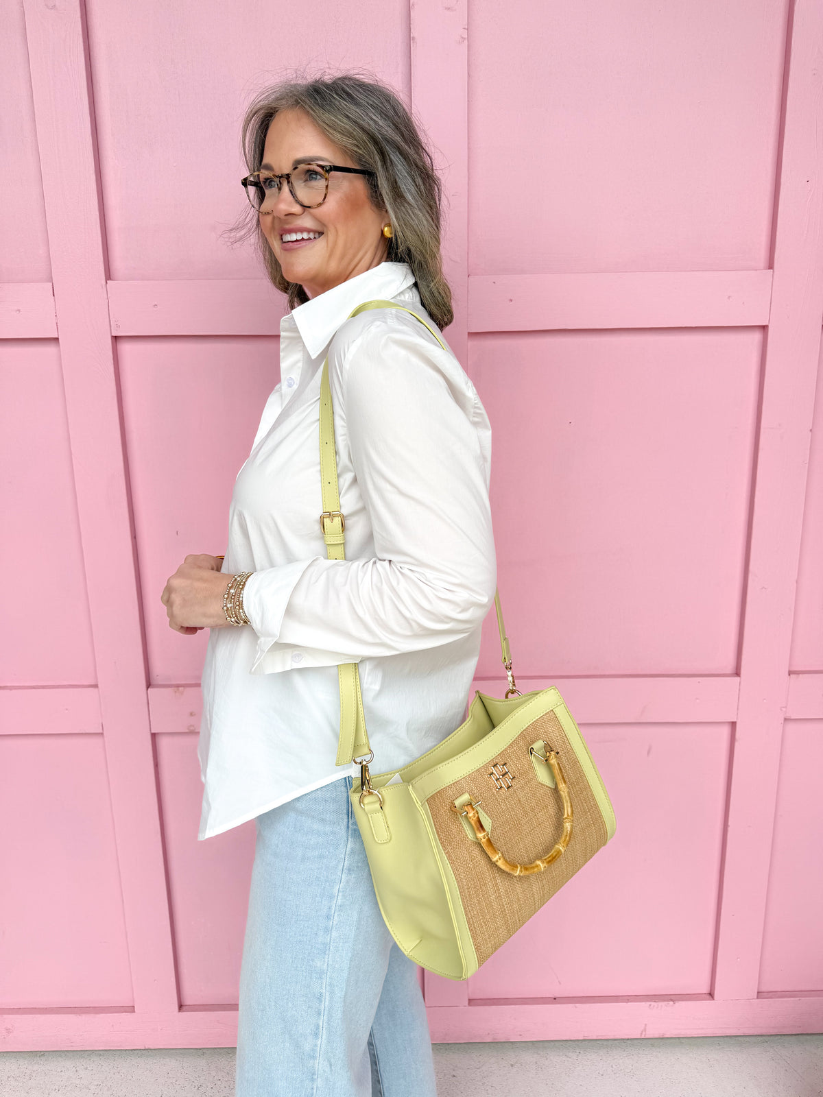 Caroline Hill | Kennedy Tote - Natural Lime