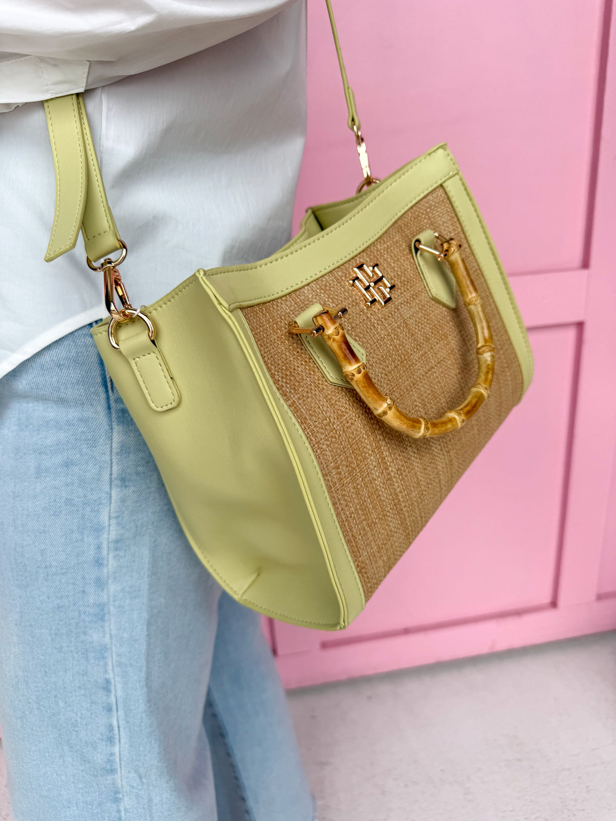Caroline Hill | Kennedy Tote - Natural Lime