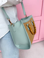 Caroline Hill | Kennedy Tote - Natural Mint Purse