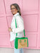 Caroline Hill | Kennedy Tote - Natural Kelly Green