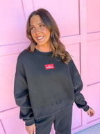Scarlet & Gold | Becca Boxy Crewneck - Go Dawgs® - Black