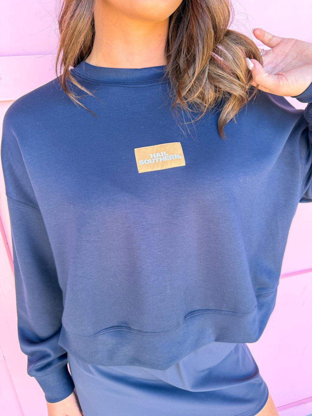 Scarlet & Gold | Ava Airy Crewneck - Navy - Hail Southern®