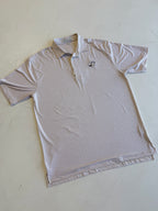 Peach State Pride | GSU Heathered Azalea Old Gold & White Polo