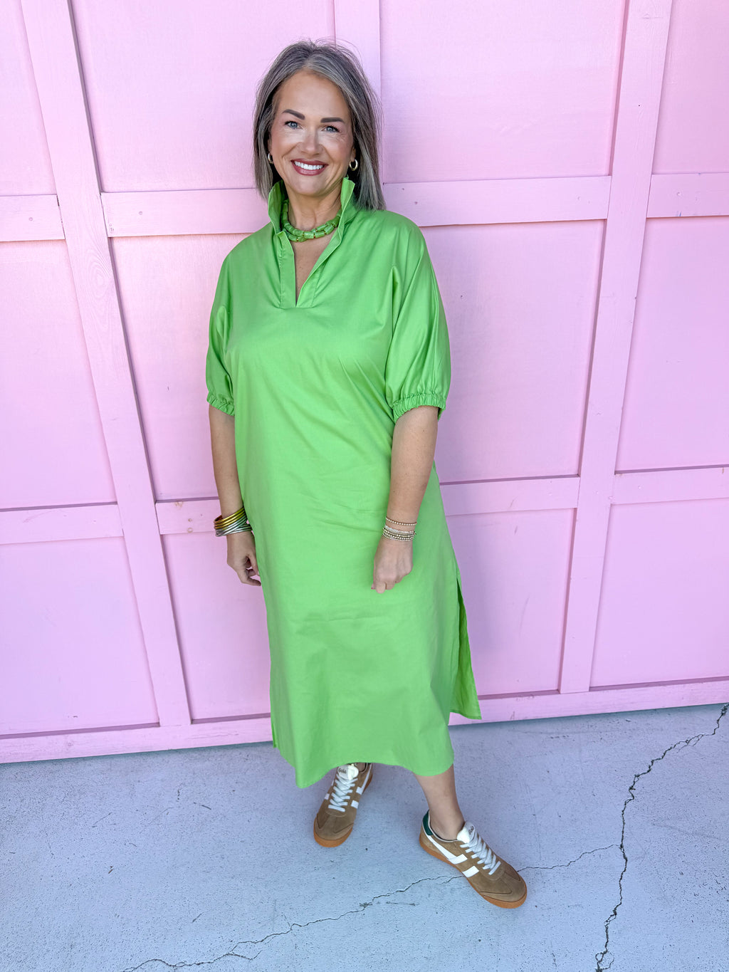 ADRIENNE | Blakely Dress - Green Apple