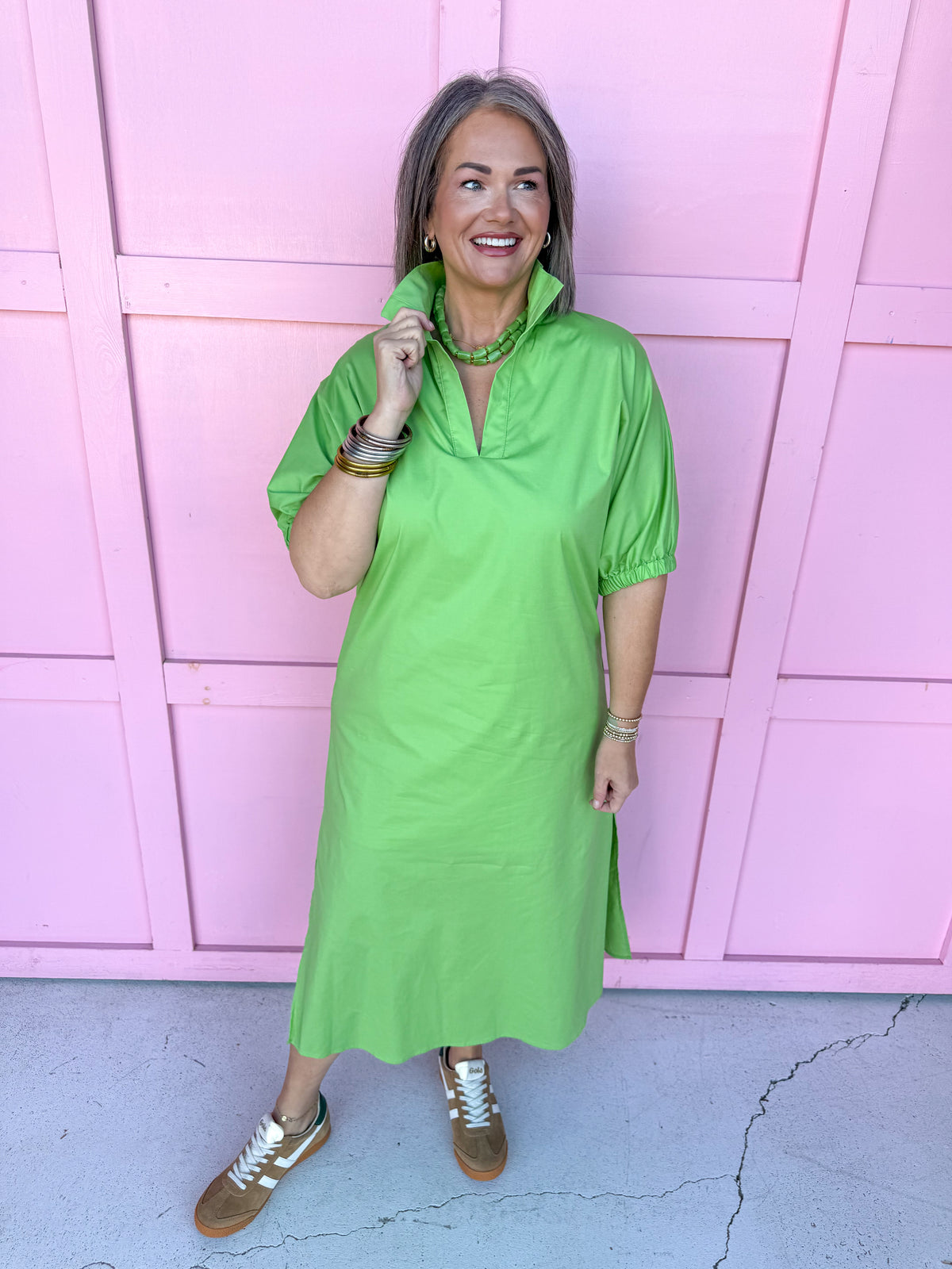 ADRIENNE | Blakely Dress - Green Apple