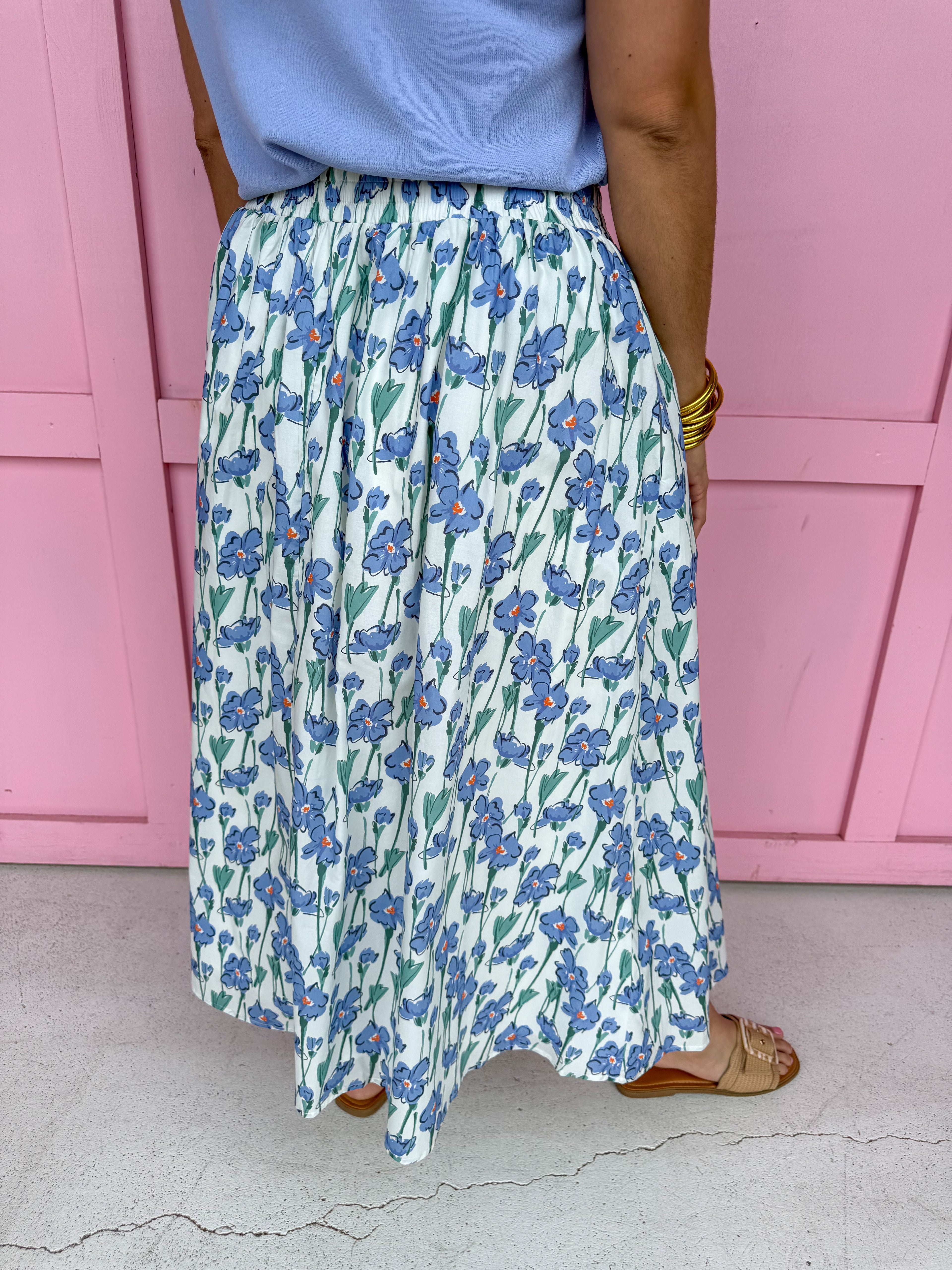 Garden Society Skirt - Blue