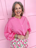 Stripe Expectations Top - Pink