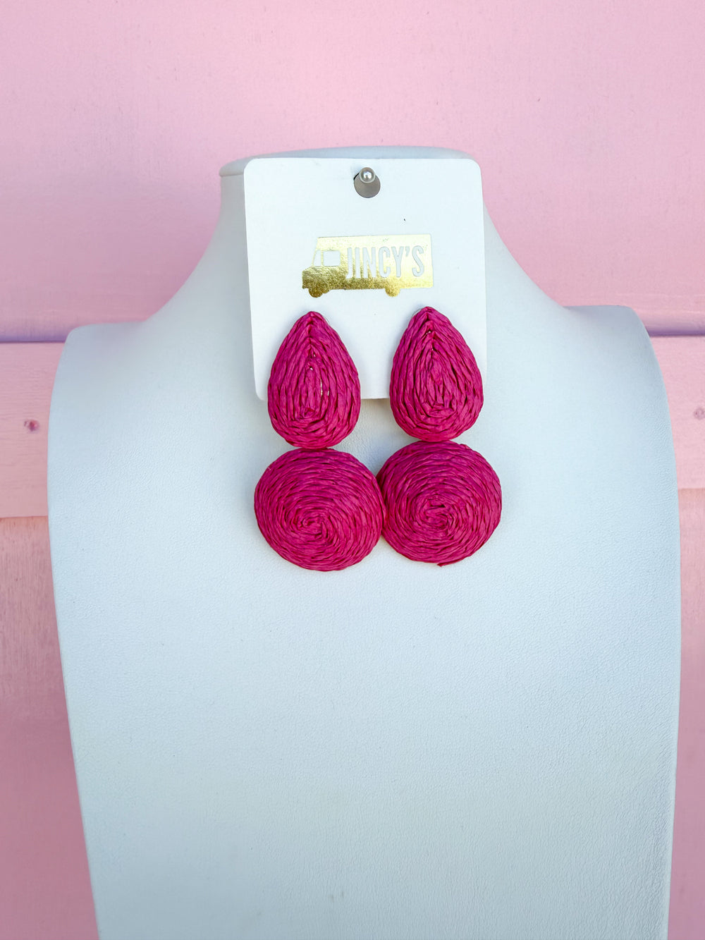 Raffia Wonders Earring - Pink