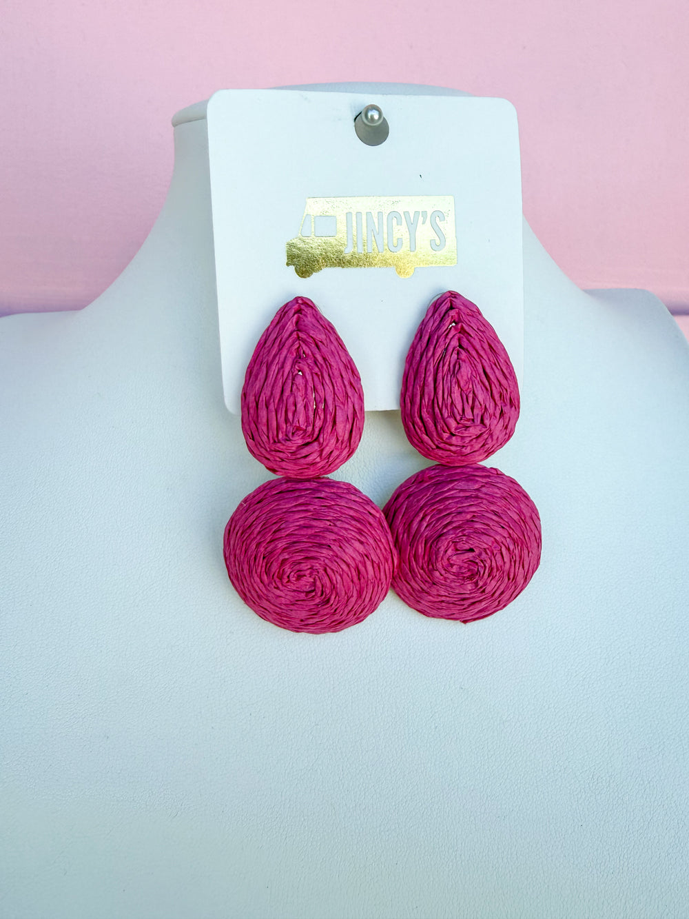Raffia Wonders Earring - Pink