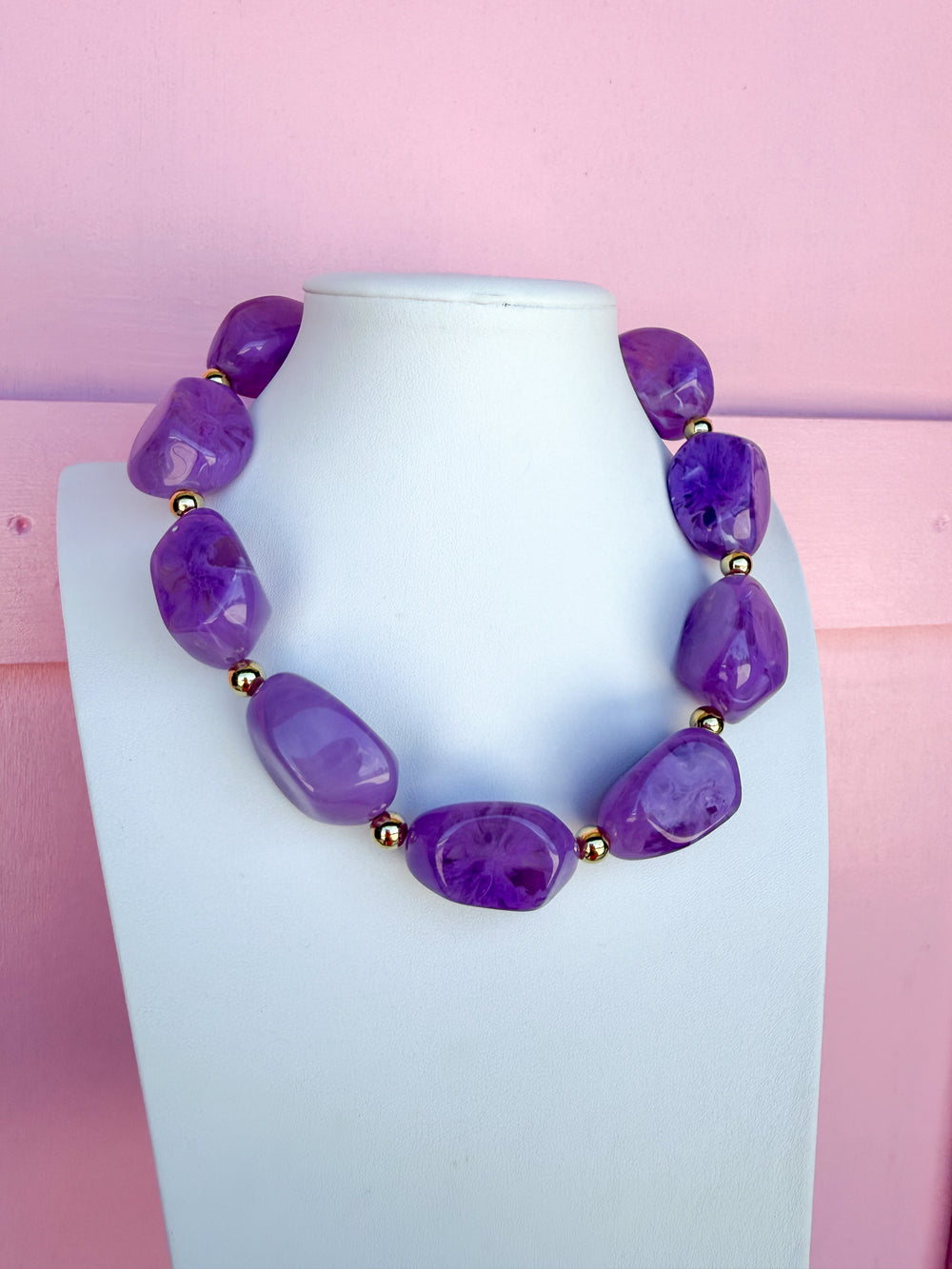 Statement Maker Necklace - Purple