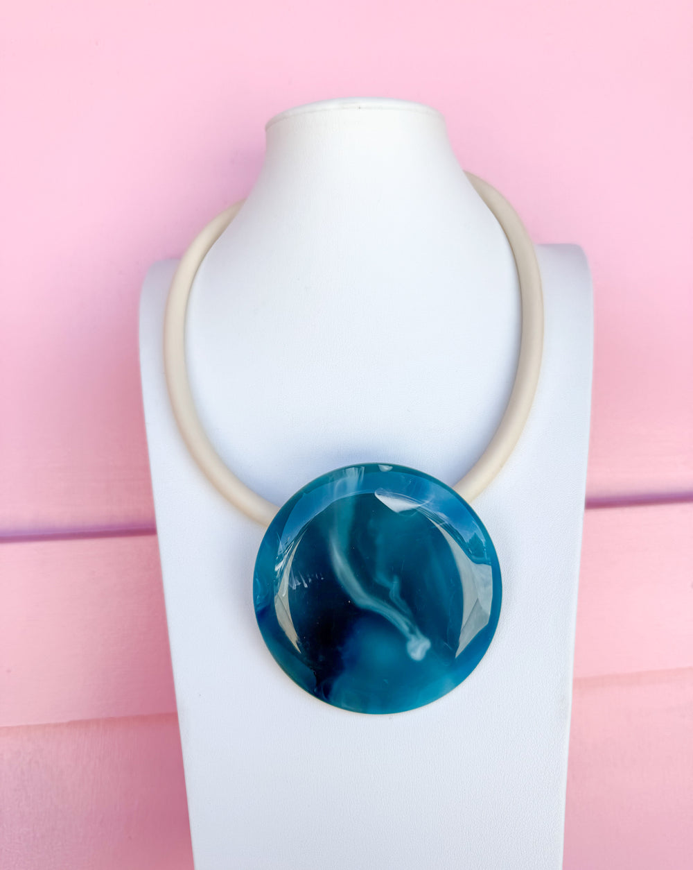 Bold Statement Necklace - Blue