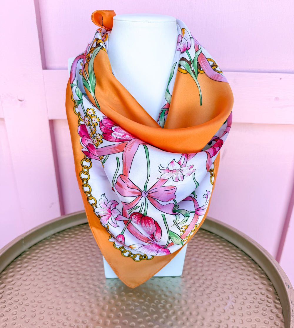 Flora Links Scarf Orange floral womens boutique jincy's