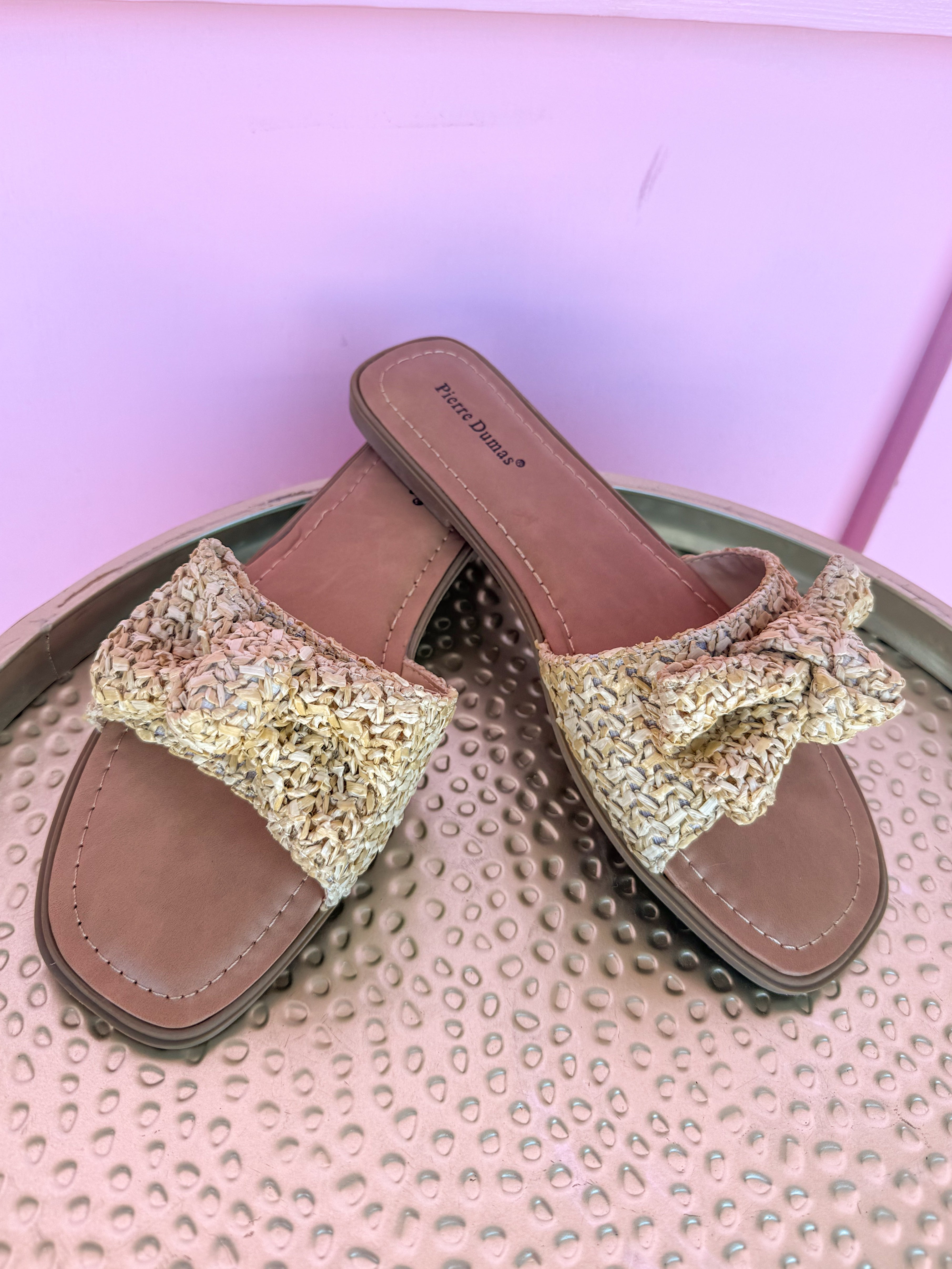 womens boutique natural sandals slides jincy's