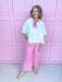 front full button white collared short sleeve lightweight womens boutique jincy's