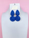 raffia earrings blue post backs womens boutique jincy's