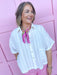 front full button white collared short sleeve lightweight womens boutique jincy's