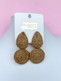 Raffia Wonders Earring - Tan