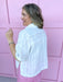 front full button white collared short sleeve lightweight womens boutique jincy's