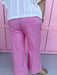 pink white gingham pants button and zipper closure pockets womens boutique jincy's 