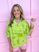 green white design vneck collared dolman sleeves womens boutique jincy's 