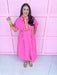 pinks striped front full button pleated pockets collared womens boutique jincy's 